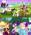 Size: 1920x2160 | Tagged: safe, artist:troymahezaart, edit, edited screencap, imported from derpibooru, screencap, applejack, fluttershy, rainbow dash, rarity, sci-twi, sunset shimmer, twilight sparkle, oc, equestria girls, equestria girls series, festival filters, spoiler:eqg series (season 2), 2020, 2021, comparison, five nights at freddy's, five nights at freddy's security breach, five nights at freddy's: security breach, golf, golf club, montgomery gator, music festival outfit, non-mlp oc, scott cawthon, shrunken pupils, sports, steel wool studios, teary eyes