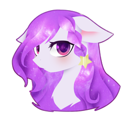 Size: 2556x2347 | Tagged: safe, artist:riariirii2, imported from derpibooru, oc, oc only, earth pony, pony, bust, earth pony oc, ethereal mane, galaxy mane, simple background, solo, transparent background