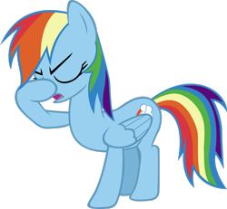 Size: 2549x2352 | Tagged: safe, artist:ocarina0ftimelord, imported from derpibooru, rainbow dash, pegasus, pony, sonic rainboom (episode), facehoof, female, high res, mare, simple background, solo, transparent background, vector