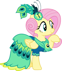 Size: 4000x4613 | Tagged: safe, artist:jeatz-axl, imported from derpibooru, fluttershy, pegasus, pony, absurd resolution, clothes, cute, dress, female, gala dress, mare, shyabetes, simple background, solo, transparent background, vector