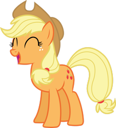 Size: 2329x2574 | Tagged: safe, artist:gamemasterluna, imported from derpibooru, applejack, earth pony, pony, .svg available, cute, female, hat, high res, jackabetes, mare, simple background, solo, transparent background, vector