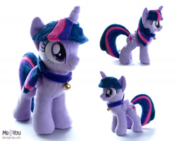 Size: 1600x1275 | Tagged: safe, artist:meplushyou, imported from derpibooru, twilight sparkle, alicorn, pony, bell, bell collar, collar, irl, photo, plushie, solo, twilight sparkle (alicorn)