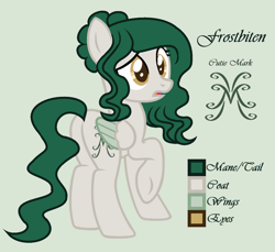 Size: 1408x1292 | Tagged: safe, artist:lominicinfinity, imported from derpibooru, oc, oc only, oc:frostbiten, pegasus, pony, female, mare, reference sheet, simple background, solo, two toned wings, wings