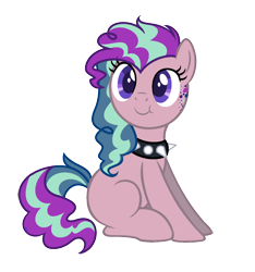 Size: 1300x1387 | Tagged: safe, artist:gallantserver, imported from derpibooru, oc, oc only, oc:pop rock wave, pony, unicorn, choker, female, mare, simple background, solo, spiked choker, transparent background