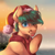 Size: 2100x2100 | Tagged: safe, artist:shady-bush, imported from derpibooru, oc, oc only, earth pony, pony, christmas, hat, holiday, male, santa hat, solo, stallion, tongue out