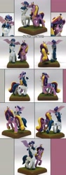 Size: 2549x6744 | Tagged: safe, artist:ubrosis, imported from derpibooru, princess cadance, princess flurry heart, shining armor, alicorn, pony, unicorn, craft, family, female, filly, male, mare, photo, sculpture, shiningcadance, shipping, stallion, straight