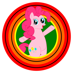 Size: 1200x1200 | Tagged: safe, artist:nate5700, imported from derpibooru, pinkie pie, earth pony, pony, bipedal, breaking the fourth wall, looking at you, solo, standing on two hooves