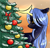 Size: 527x507 | Tagged: safe, artist:elizabeth_mitchel1, imported from derpibooru, oc, oc only, oc:lunaria nubium, pony, unicorn, christmas, christmas tree, four eyes, holiday, tree