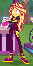 Size: 411x803 | Tagged: safe, imported from derpibooru, screencap, sunset shimmer, equestria girls, equestria girls series, sunset's backstage pass!, spoiler:eqg series (season 2), cropped, solo