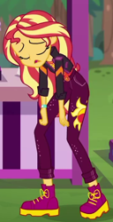 Size: 360x701 | Tagged: safe, imported from derpibooru, screencap, sunset shimmer, equestria girls, equestria girls series, sunset's backstage pass!, spoiler:eqg series (season 2), cropped, solo, tired, worn out