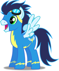 Size: 2236x2682 | Tagged: safe, artist:dashiesparkle, imported from derpibooru, soarin', pegasus, pony, .svg available, clothes, goggles, high res, male, simple background, solo, stallion, transparent background, uniform, vector, wonderbolts uniform
