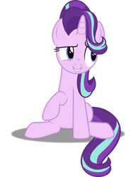 Size: 2146x2793 | Tagged: safe, artist:dashiesparkle, imported from derpibooru, starlight glimmer, pony, unicorn, .svg available, female, mare, raised hoof, simple background, sitting, solo, transparent background, vector