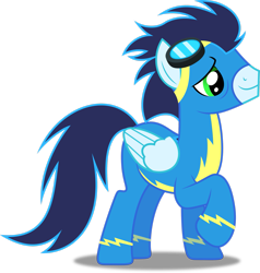 Size: 2387x2512 | Tagged: safe, artist:dashiesparkle, imported from derpibooru, soarin', pegasus, pony, .svg available, clothes, high res, male, raised hoof, simple background, solo, stallion, transparent background, uniform, vector, wonderbolts uniform