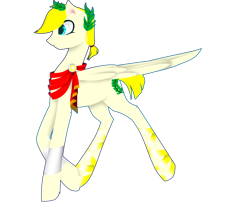 Size: 2721x2204 | Tagged: safe, artist:riariirii2, imported from derpibooru, oc, oc only, pegasus, pony, clothes, laurel wreath, pegasus oc, scarf, simple background, solo, transparent background, wings