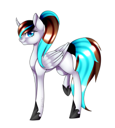 Size: 1084x1200 | Tagged: safe, artist:minelvi, imported from derpibooru, oc, oc only, pony, unicorn, curved horn, eyelashes, hoof shoes, horn, simple background, solo, transparent background, unicorn oc