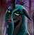 Size: 4052x4093 | Tagged: safe, artist:flaxen's art corner, imported from derpibooru, queen chrysalis, changeling, changeling queen, crown, eyeshadow, female, jewelry, makeup, regalia, tongue out