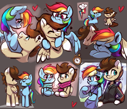 Size: 4667x4000 | Tagged: safe, artist:colorfulcolor233, artist:oofycolorful, artist:pabbley, color edit, edit, imported from derpibooru, rainbow dash, oc, oc:skittle, pegasus, pony, canon x oc, colored, commission, female, gameloft interpretation, male, mare, shipping, skidash, stallion, straight