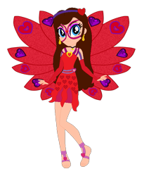 Size: 601x678 | Tagged: safe, artist:cookiechans2, artist:user15432, imported from derpibooru, fairy, human, equestria girls, arcanix, barefoot, barely eqg related, base used, clothes, crossover, ear piercing, earring, equestria girls style, equestria girls-ified, eyeshadow, fairy wings, fairyized, feet, fingerless gloves, gloves, headband, jewelry, makeup, nintendo, pauline, piercing, rainbow s.r.l, red dress, red wings, simple background, solo, super mario bros., transparent background, wings, winx, winx club, winxified