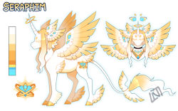 Size: 1280x800 | Tagged: safe, artist:lastnight-light, imported from derpibooru, oc, oc only, oc:seraphim, alicorn, pony, seraph, seraphicorn, alicorn oc, horn, male, multiple wings, simple background, solo, tail feathers, transparent background, wing ears, winged hooves, wings