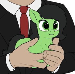 Size: 4000x3915 | Tagged: source needed, safe, artist:smoldix, imported from derpibooru, oc, oc only, oc:filly anon, earth pony, human, pony, adoranon, chest fluff, cute, female, filly, fluffy, grabbing, grin, hand, holding a pony, leg fluff, looking at you, neck fluff, ocbetes, offscreen character, ponyloaf, resting, shoulder fluff, simple background, sitting, smiling, solo focus, transparent background