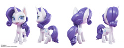 Size: 1600x626 | Tagged: safe, artist:andrew hickinbottom, artist:andyh_3d, imported from derpibooru, part of a set, rarity, pony, unicorn, my little pony: pony life, 3d, 3ds max, g4.5, multiple angles, official, pony life, simple background, white background