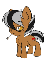 Size: 1536x2048 | Tagged: safe, artist:larrykitty, artist:php156, imported from derpibooru, oc, oc only, oc:grash, earth pony, pony, colt, male, simple background