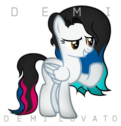 Size: 1024x1068 | Tagged: safe, artist:aldobronyjdc, imported from derpibooru, pegasus, pony, album, album cover, cover, demi, demi lovato, female, mare, music, parody, ponified, ponified album cover, simple background, solo, white background