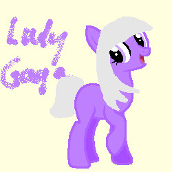 Size: 250x250 | Tagged: safe, artist:ethanakc, imported from derpibooru, earth pony, pony, base used, lady gaga, ponified, ponified celebrity, solo