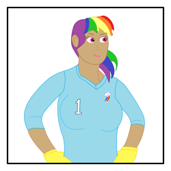 Size: 1200x1200 | Tagged: safe, artist:nate5700, imported from derpibooru, rainbow dash, human, bust, humanized, simple background, solo, white background