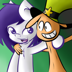 Size: 1024x1024 | Tagged: safe, artist:psicarii, imported from derpibooru, oc, oc:dan, crossover, male, males only, wander (wander over yonder), wander over yonder