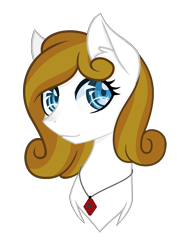 Size: 1280x1700 | Tagged: safe, artist:riariirii2, imported from derpibooru, oc, oc only, earth pony, pony, bust, earth pony oc, eyelashes, jewelry, necklace, simple background, solo, transparent background