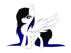 Size: 1600x1200 | Tagged: safe, artist:minelvi, imported from derpibooru, oc, oc only, oc:cyan crystal, pegasus, pony, chest fluff, eyelashes, eyeliner, female, makeup, mare, pegasus oc, signature, simple background, solo, transparent background, wings