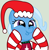 Size: 793x810 | Tagged: safe, artist:jadeharmony, artist:jadethepegasus, artist:kingbases, imported from derpibooru, trixie, pony, unicorn, base used, christmas, clothes, cute, diatrixes, female, gray background, hat, holiday, mare, raised hoof, santa hat, simple background, so awesome, socks, solo, striped socks, sweater