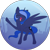 Size: 1727x1727 | Tagged: safe, artist:dusthiel, imported from derpibooru, princess luna, alicorn, pony, eyes closed, female, mare, one hoof raised, open mouth, raised hoof, solo