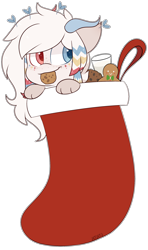 Size: 1556x2628 | Tagged: safe, artist:jetjetj, imported from derpibooru, part of a set, oc, oc only, oc:kei, draconequus, christmas, christmas stocking, commission, cookie, female, food, holiday, mouth hold, simple background, solo, transparent background, ych result