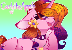 Size: 2388x1668 | Tagged: safe, artist:wisteriations, artist:wistydraws, imported from derpibooru, oc, oc only, pony, unicorn, female, mare, solo, tongue out