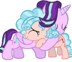 Size: 672x575 | Tagged: safe, artist:birbnerd17, imported from derpibooru, cozy glow, starlight glimmer, a better ending for cozy, hug