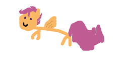 Size: 1920x1080 | Tagged: safe, imported from derpibooru, scootaloo, pony, 1000 hours in ms paint, simple background, solo, white background