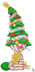 Size: 1800x3700 | Tagged: safe, artist:wispy tuft, imported from derpibooru, pony, bow, candy, candy cane, christmas, christmas lights, christmas tree, eggnog, female, filly, food, gift wrapped, gingerbread (food), hearth's warming, hearth's warming eve, hearth's warming tree, holiday, ornaments, png, present, simple background, stars, tacky, tinsel, transparent background, tree, wholesome, wrapping paper