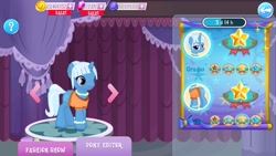 Size: 1280x720 | Tagged: safe, imported from derpibooru, screencap, trixie, bracelet, clothes, gameloft, jewelry, necklace