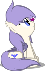 Size: 2674x4146 | Tagged: safe, artist:mrkat7214, imported from derpibooru, oc, oc only, oc:star violet, bat pony, pony, cute, cute little fangs, fangs, female, food, grape, grapes, high res, mare, simple background, sitting, solo, transparent background, vector