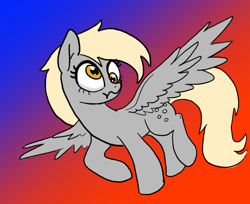 Size: 900x733 | Tagged: safe, artist:slamjam, imported from derpibooru, derpy hooves, pegasus, pony, female, gradient background, mare, solo, wavy mouth