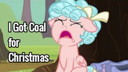 Size: 480x269 | Tagged: safe, edit, edited screencap, imported from derpibooru, screencap, cozy glow, marks for effort, christmas, coal, crying, holiday