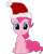 Size: 1280x1594 | Tagged: safe, artist:lincolnbrewsterfan, derpibooru exclusive, imported from derpibooru, part of a set, pinkie pie, earth pony, pony, .svg available, christmas, cute, diapinkes, happy, hat, holiday, inkscape, lincolnbrewsterfan is trying to murder us, lincolnbrewsterfan's christmas ponies, looking at you, santa hat, simple background, sitting, smiling at you, solo, svg, transparent background, vector, weapons-grade cute, winter