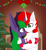 Size: 3000x3263 | Tagged: safe, artist:graphictoxin, artist:toxinagraphica, imported from derpibooru, oc, oc only, oc:daren, oc:graphic toxin, alicorn, pony, unicorn, absurd resolution, alicorn oc, big ears, bipedal, bow, christmas, christmas tree, clothes, duo, fangs, female, fireplace, fluffy, garland, glowing eyes, heart, heart eyes, high res, holiday, horn, hug, impossibly large ears, looking at each other, love, male, mare, mistletoe, new year, oc x oc, open mouth, open smile, shipping, smiling, smiling at each other, socks, stallion, stars, straight, striped socks, tree, unicorn oc, wingding eyes, wings, wreath