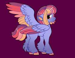 Size: 2800x2200 | Tagged: safe, artist:loryska, imported from derpibooru, oc, oc only, pegasus, pony, colored wings, female, magical lesbian spawn, mare, multicolored wings, offspring, parent:rainbow dash, parent:twilight sparkle, parents:twidash, simple background, solo, wings