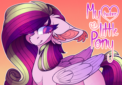 Size: 2388x1668 | Tagged: safe, artist:wisteriations, imported from derpibooru, princess cadance, pony, pegasus cadance, solo, title drop