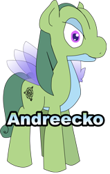 Size: 1000x1573 | Tagged: safe, artist:andreecko, imported from derpibooru, oc, oc:andreecko, pegasus, andreecko, company logo, ponysona, trademark, wings