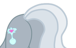 Size: 1194x747 | Tagged: safe, alternate version, artist:gmaplay, imported from derpibooru, silver spoon, earth pony, pony, alternate character, ass, ass up, butt, butt only, face down ass up, plot, silverbutt, simple background, solo, transparent background