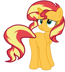 Size: 2665x2965 | Tagged: safe, artist:gmaplay, imported from derpibooru, sunset shimmer, pony, unicorn, rarity investigates, ass, bunset shimmer, butt, plot, simple background, solo, transparent background, vector